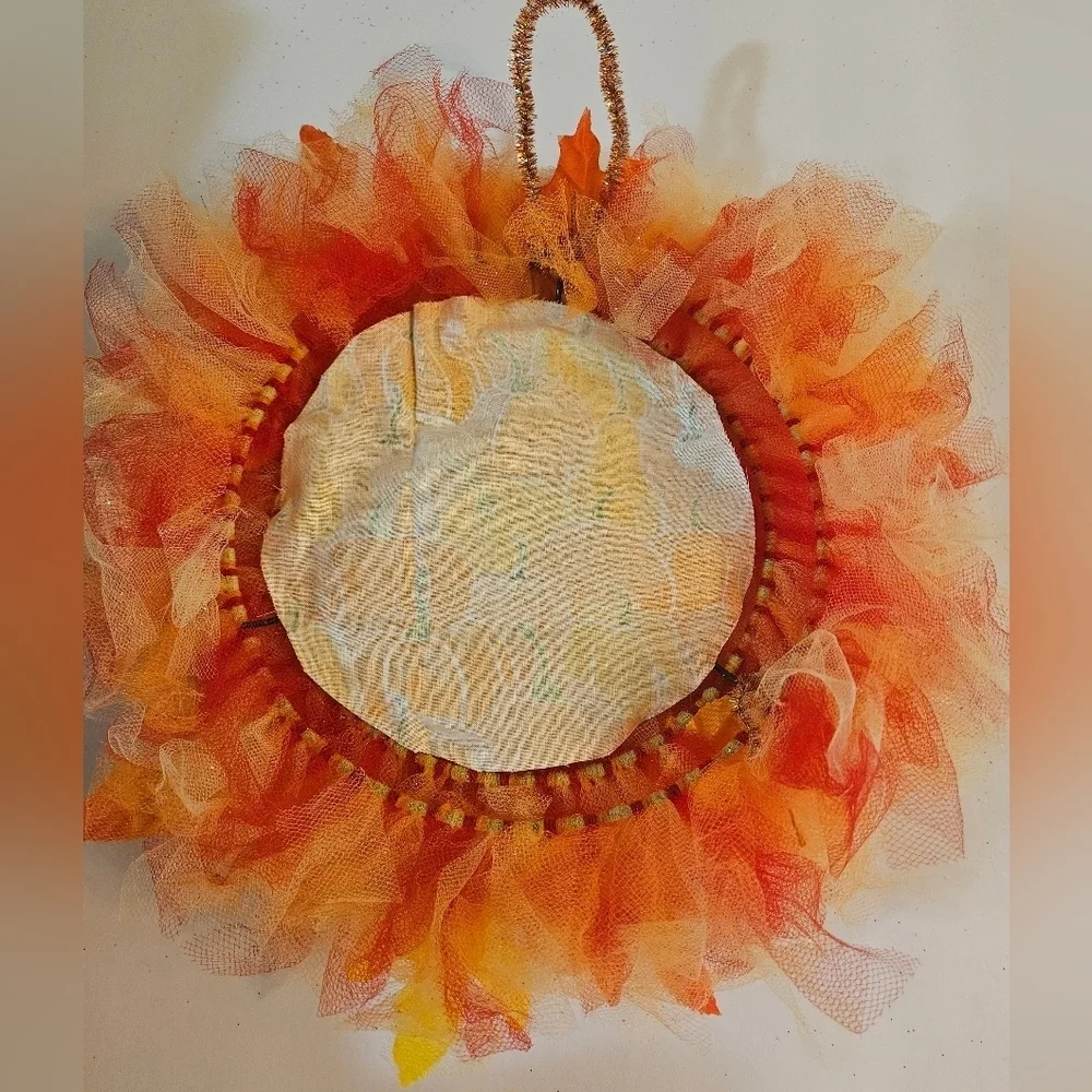 Handmade Fall Holiday Wreath Blessed Grateful Autumn Decor